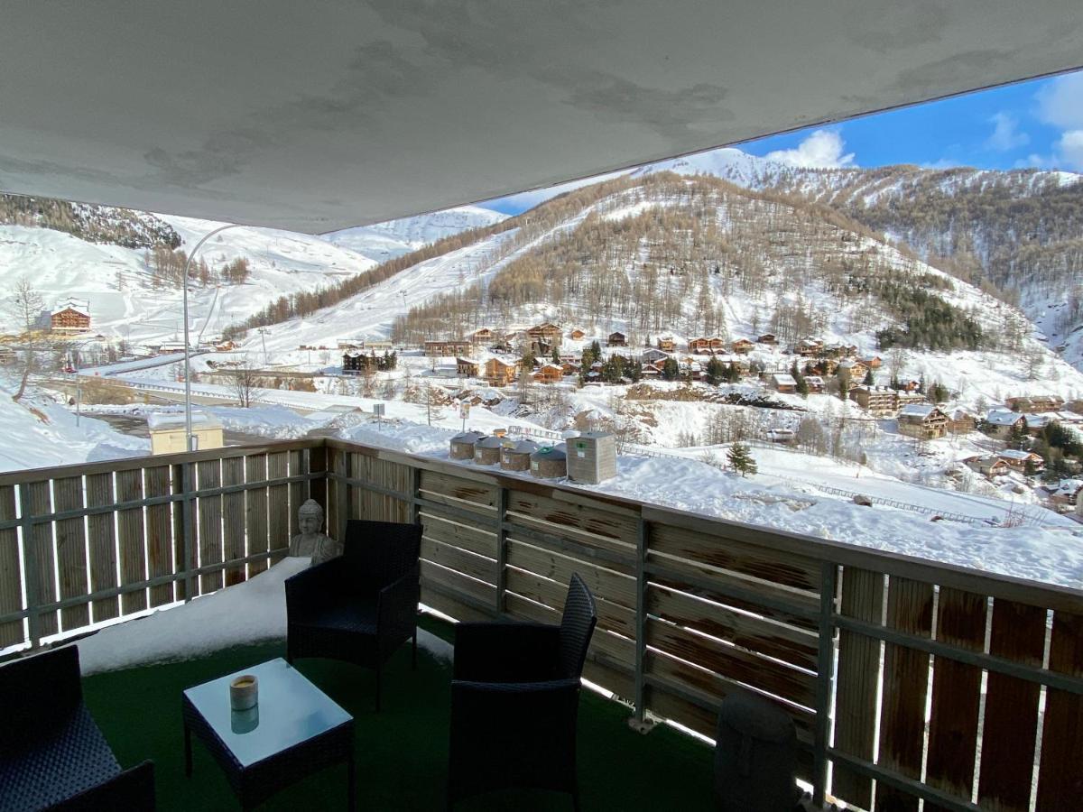 3 Pieces La Foux D Allos Vue Montagne Et Station Bagian luar foto